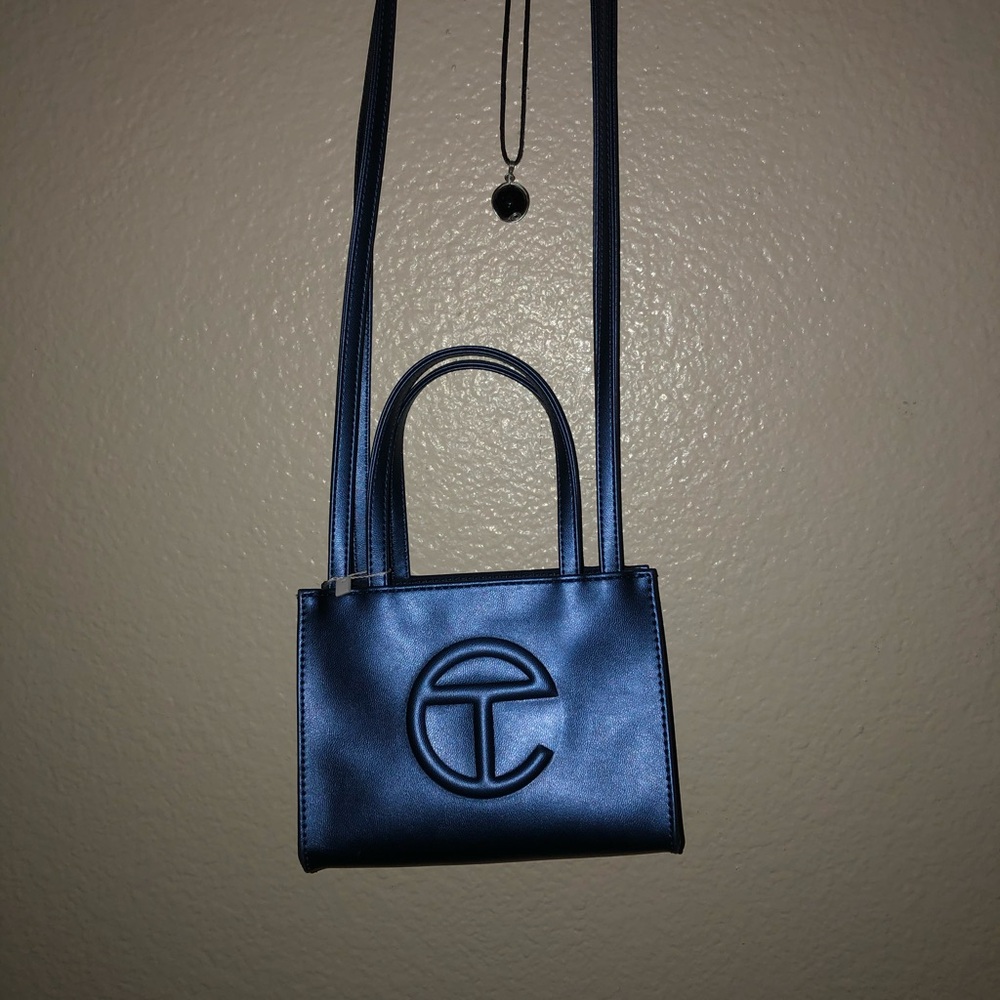 Telfar Cobalt Blue Small Shopping Bag with dust bag